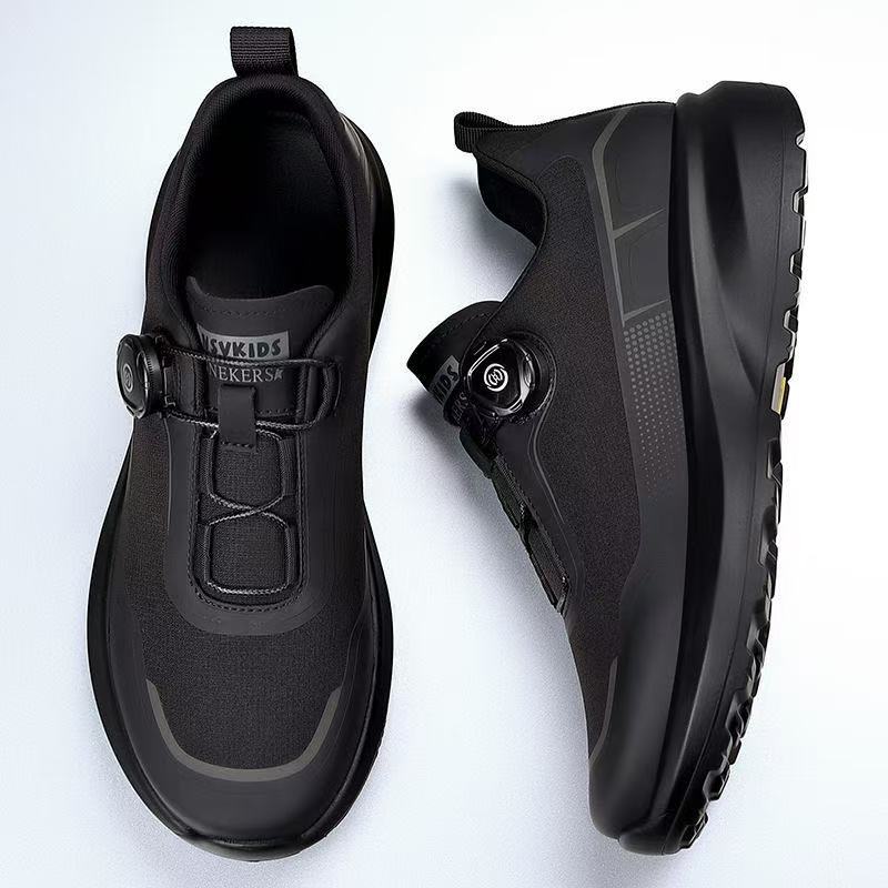 Men's Shoes Autumn Warm and Waterproof Knob Outdoor Hiking and Running Shoes Soft Soled Commuting Work Shoes