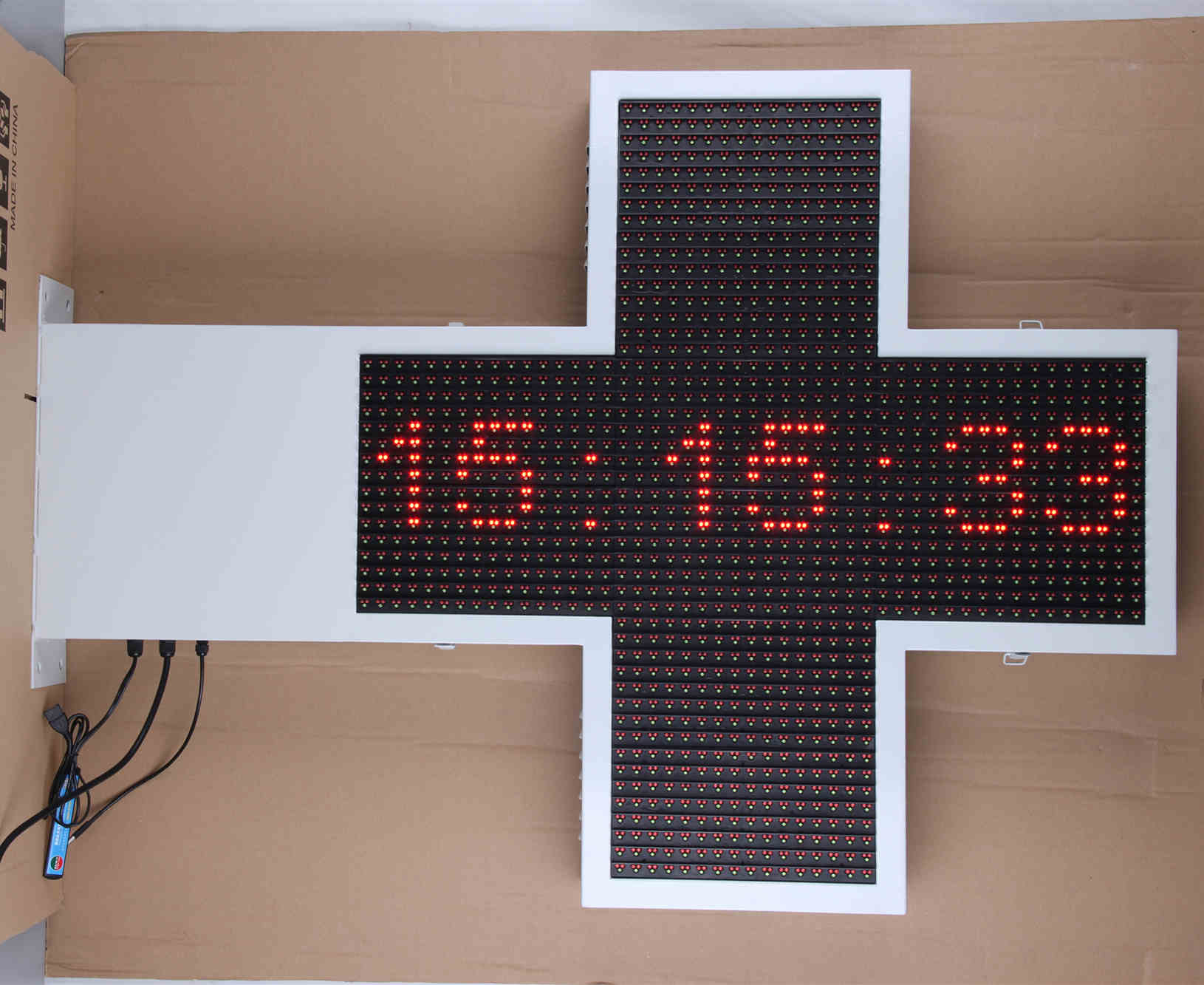 LED Pharmacy Cross Sign Animated Pharmacy Cross Sign Control Card Led P16 RG Program Screen
