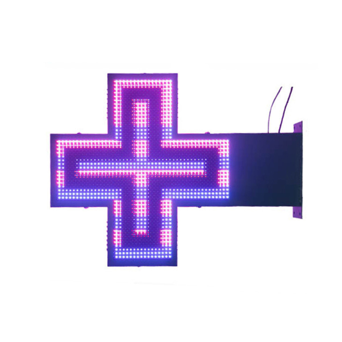 Full Cross Farmacia Shop Decoration Outdoor LED Display Screen, Program LED Pharmacy Cross Sign Player