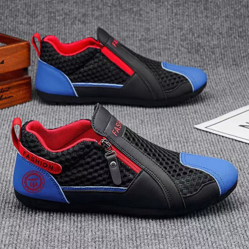 Zipper style Forrest Gump Men's Shoes New versatile Casual Sports Men's Soft Soled Work Shoes
