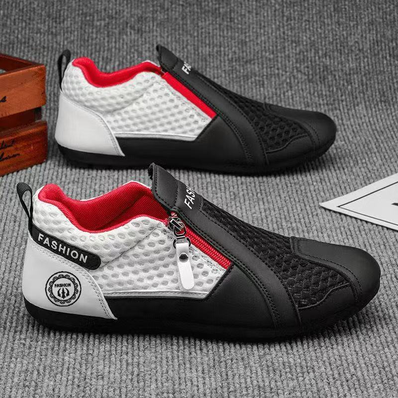 Zipper style Forrest Gump Men's Shoes New versatile Casual Sports Men's Soft Soled Work Shoes