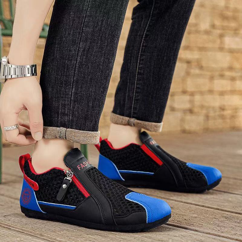 Zipper style Forrest Gump Men's Shoes New versatile Casual Sports Men's Soft Soled Work Shoes