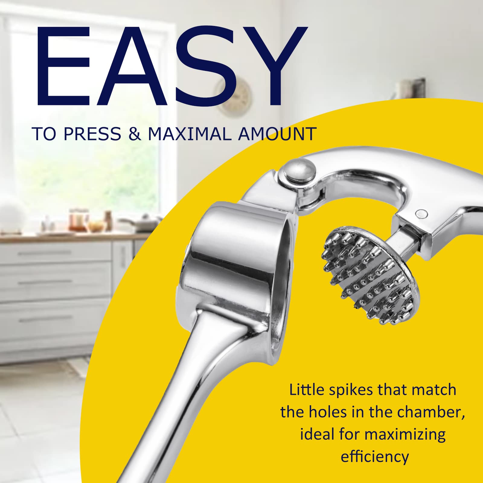 Premium Garlic Press Professional Garlic Mincer Easy to Squeeze and Clean Rust Proof & Dishwasher Safe Efficient Ginger Crusher