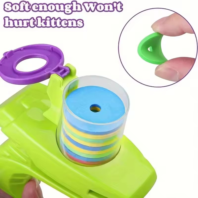 Children's UFO Launcher toy With 15 Reusable Soft Bullet toy Guns for Outdoor Games and Sports