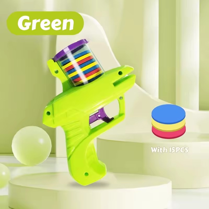 Children's UFO Launcher toy With 15 Reusable Soft Bullet toy Guns for Outdoor Games and Sports
