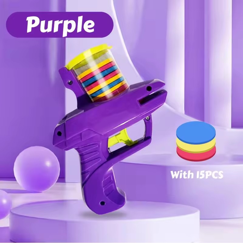 Children's UFO Launcher toy With 15 Reusable Soft Bullet toy Guns for Outdoor Games and Sports