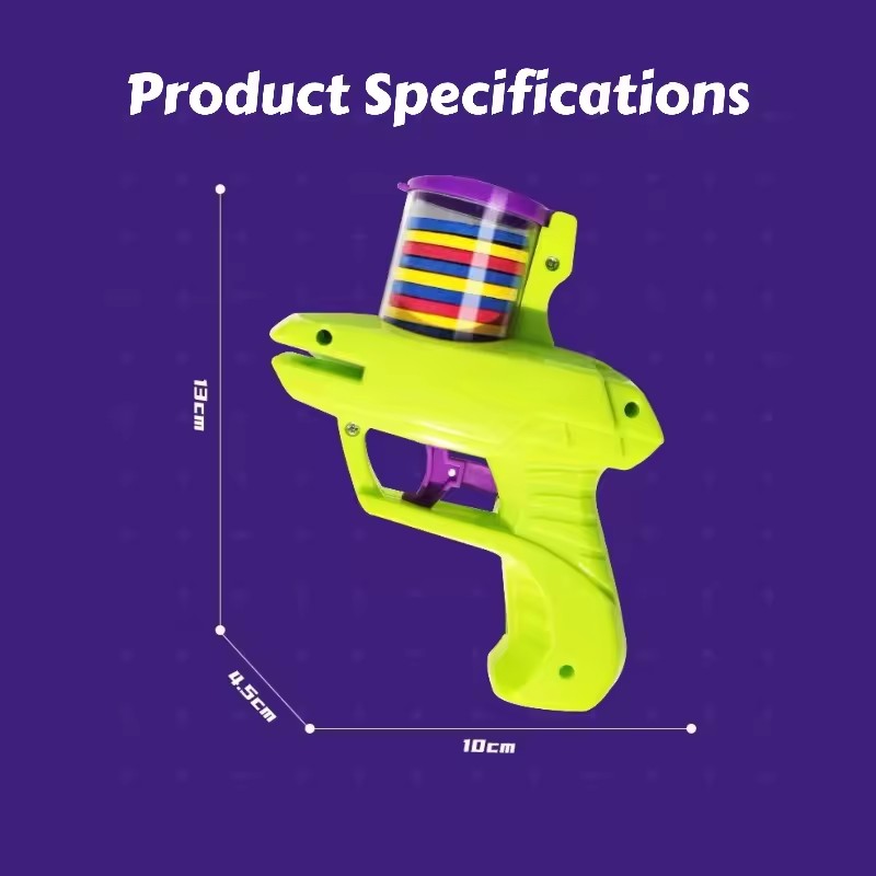 Children's UFO Launcher toy With 15 Reusable Soft Bullet toy Guns for Outdoor Games and Sports