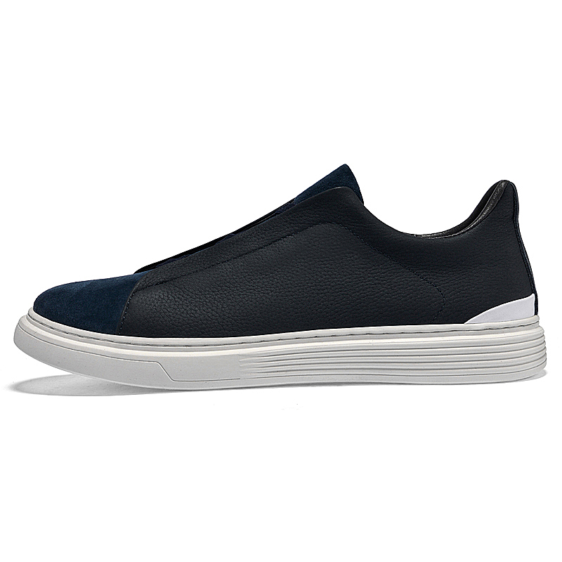 SocNoDn Men's Leather Sneakers 2026 Spring Autumn Casual Shoes Male Trend Board Shoes Low Top Handmade Footwear Comfortable