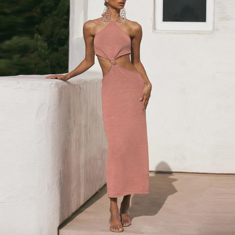 Free delivery of high-quality 2026 new summer women's clothing hot selling hanging neck and backless camisole dress