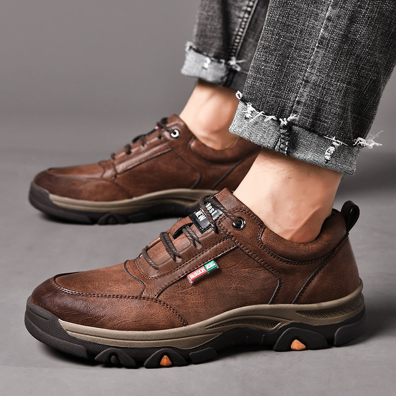 2026 Business Comfort Men'S Shoes Simple Versatile Leather Footwear Casual Outdoor Anti Slip Loafers Male New Comfortable Flat