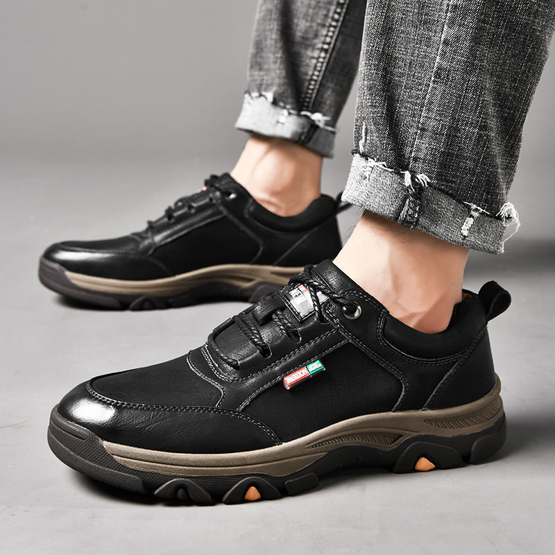 2026 Business Comfort Men'S Shoes Simple Versatile Leather Footwear Casual Outdoor Anti Slip Loafers Male New Comfortable Flat