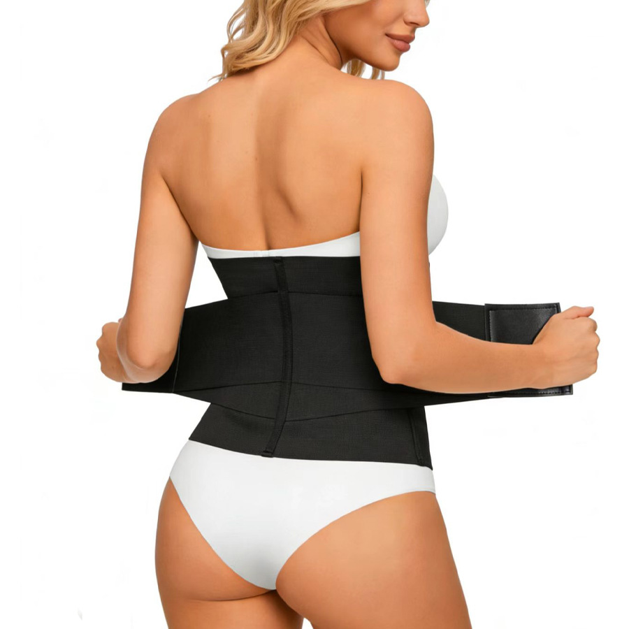 Zipper Single Waist Belt Training Belt Magic Tape Cover Weight Loss Sports Wear Abdomen Tightening Band Chlor Rubber Material