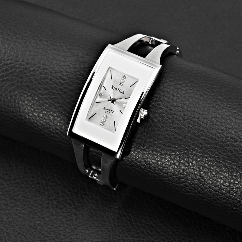 Fashion Women's Bracelet Watch New European and American Men's Diamond Studded Square Dial Watch