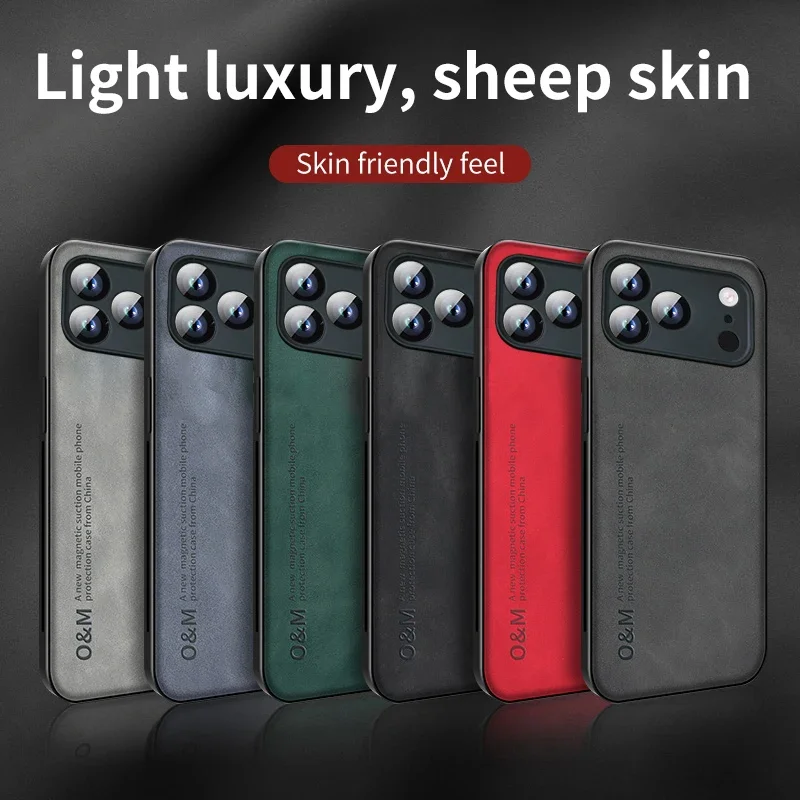 For iPhone 17 Pro MAX Skin Feel Shockproof Matte Leather Case Soft Back Cover Funda For iPhone 17 AIR 17E Capa Bumper