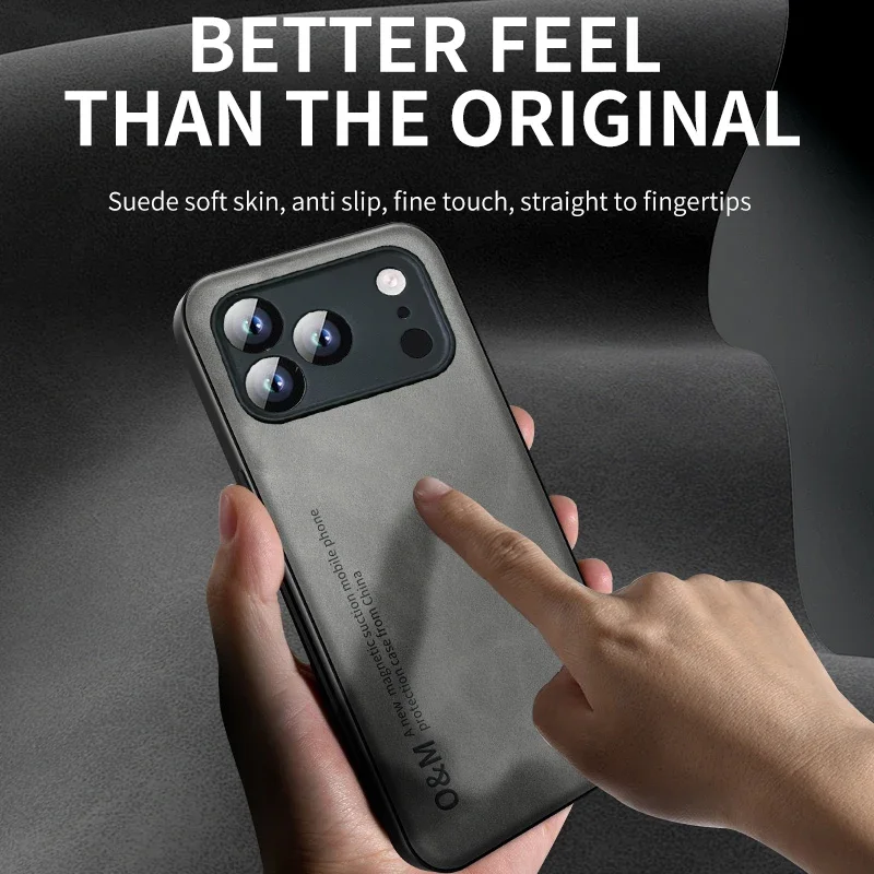 For iPhone 17 Pro MAX Skin Feel Shockproof Matte Leather Case Soft Back Cover Funda For iPhone 17 AIR 17E Capa Bumper