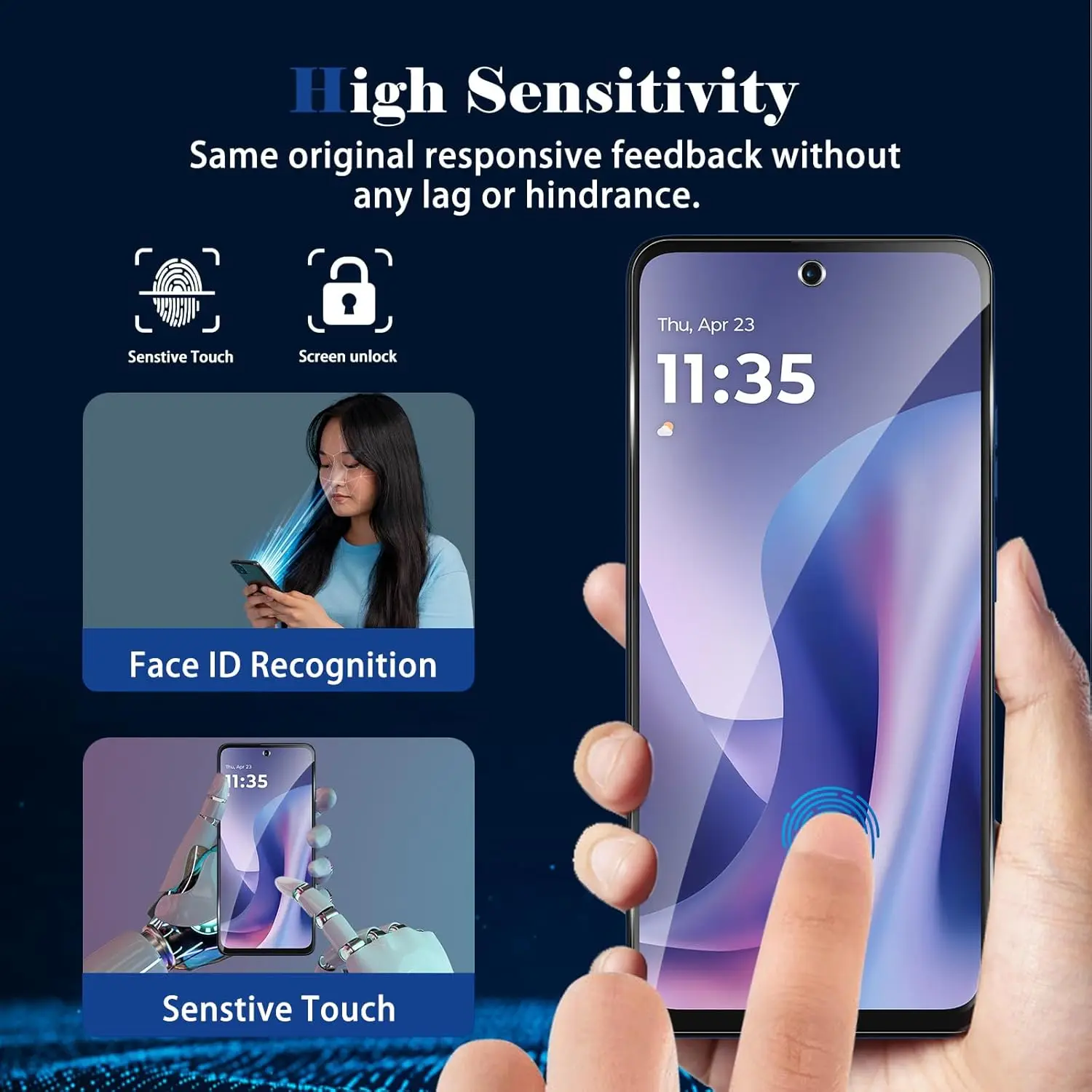 2PCS For Motorola Moto G67 G77 G37 G47 G87 G EDGE 70 Fusion plus MAX Power Screen Protector Tempered Glass HD 9H Transparent