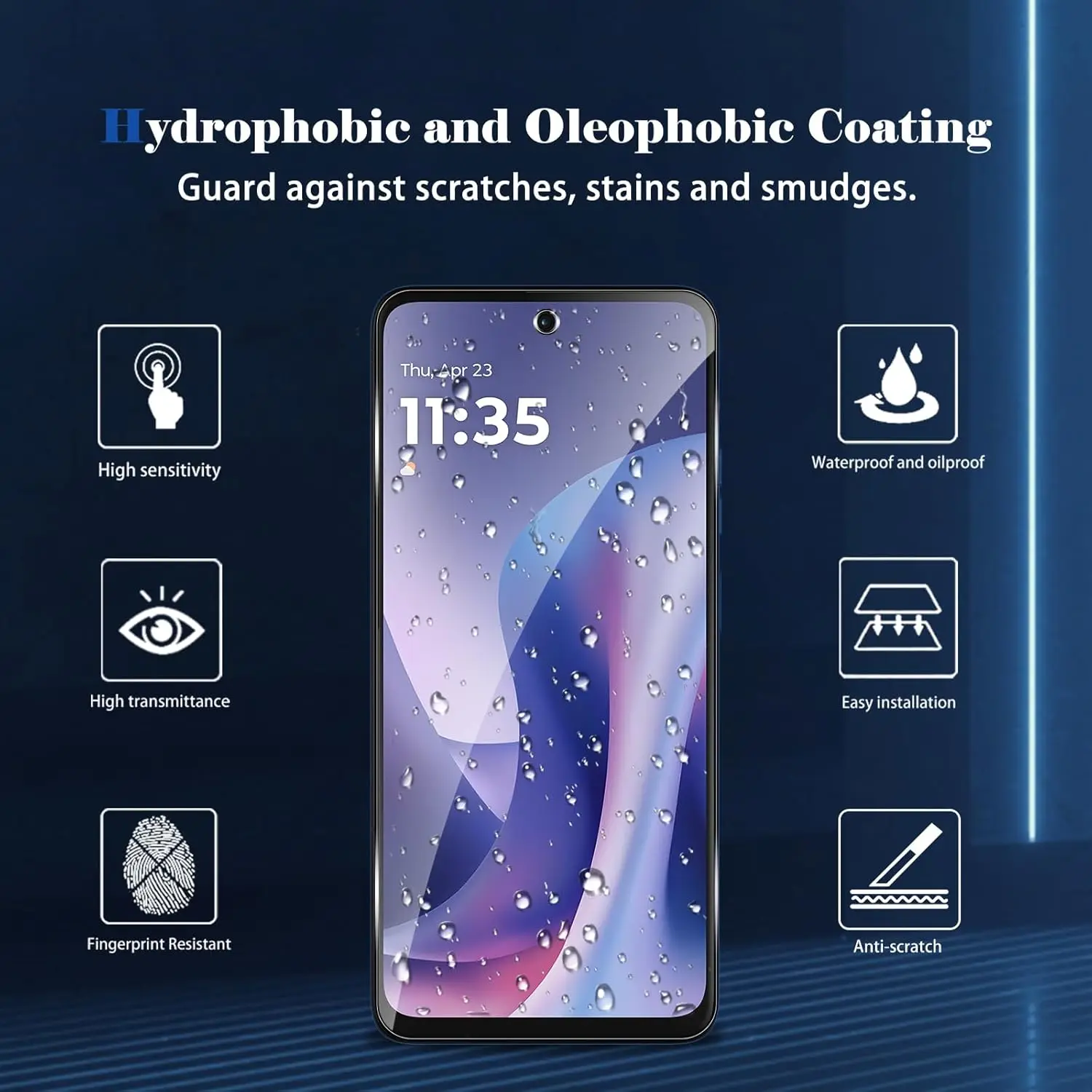 2PCS For Motorola Moto G67 G77 G37 G47 G87 G EDGE 70 Fusion plus MAX Power Screen Protector Tempered Glass HD 9H Transparent