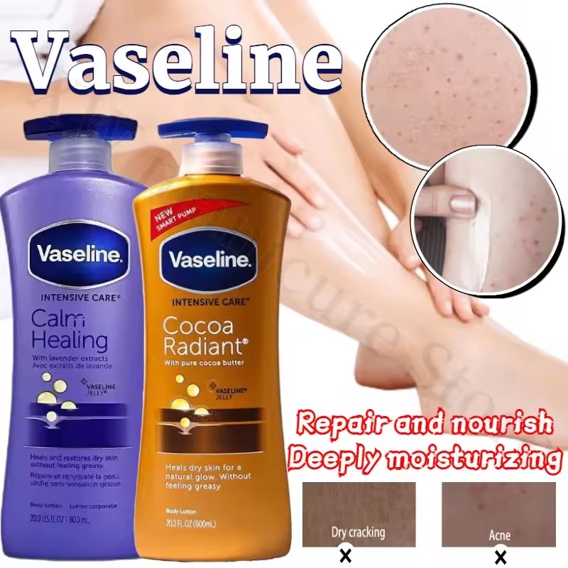 Vaseline Body Lotion Moisturizing Autumn and Winter Hydrating Whole Body Men and Women Long-lasting Fragrance Body Lotion 600ml