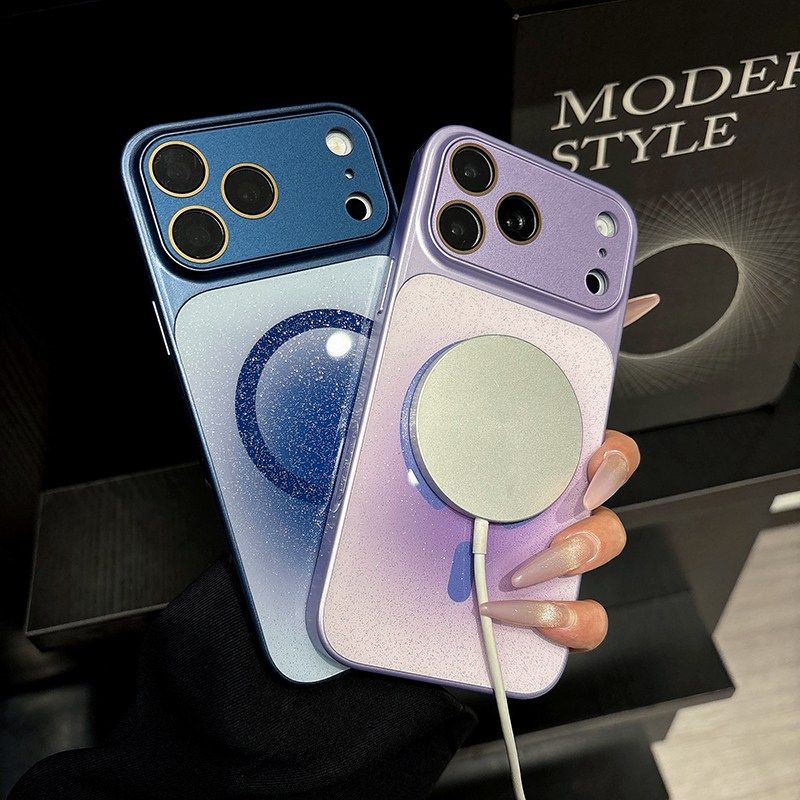 Halo Magnetic Absorption iPhone 17 Promax Solid Color Apple 16 Plus Anti Drop 15 14/13/12 11 Phone Protective Case