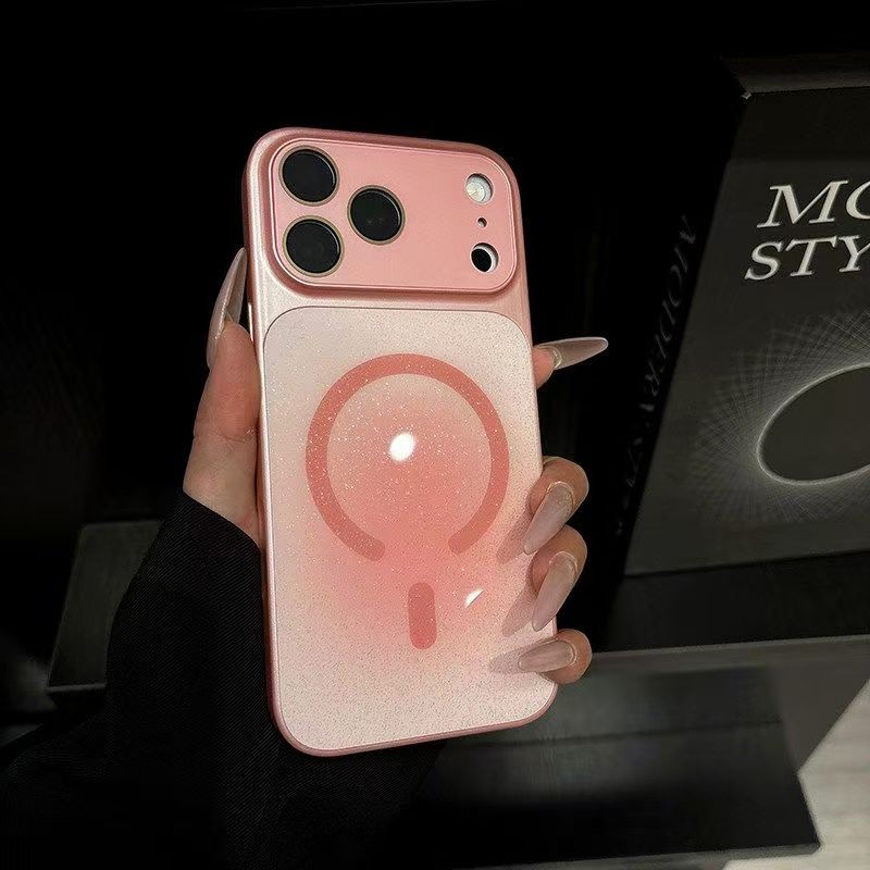 Halo Magnetic Absorption iPhone 17 Promax Solid Color Apple 16 Plus Anti Drop 15 14/13/12 11 Phone Protective Case