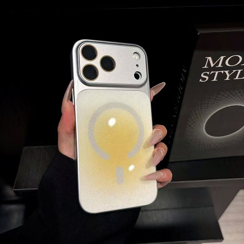 Halo Magnetic Absorption iPhone 17 Promax Solid Color Apple 16 Plus Anti Drop 15 14/13/12 11 Phone Protective Case