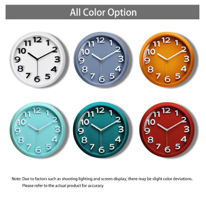 14 inch living room home fashion vitality orange silent clock creative wall hanging simple wall watch quartz clock