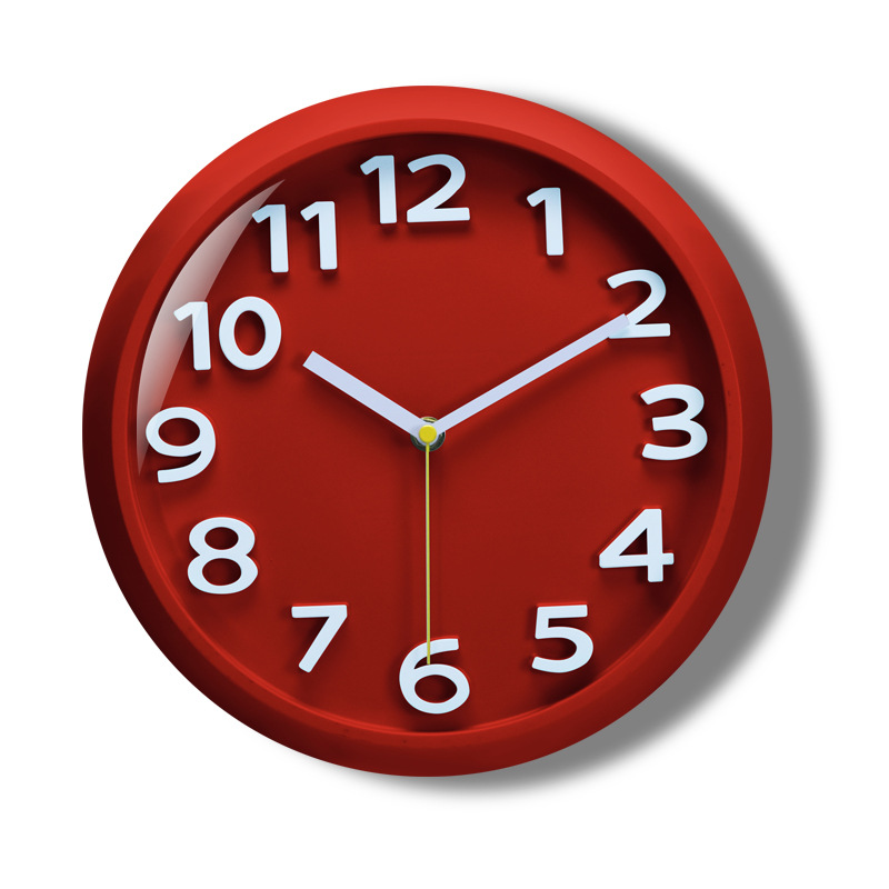 14 inch living room home fashion vitality orange silent clock creative wall hanging simple wall watch quartz clock
