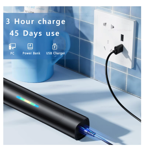 Electric Toothbrush Rechargeable Deep Clean Whitening Teeth for Adult Toothbrush Rotation Toothbrush with 4/8 Replacement Heads