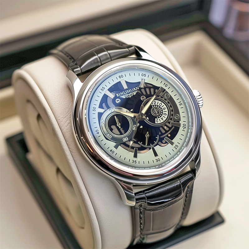Fashionable men's business watch strap waterproof quartz watch