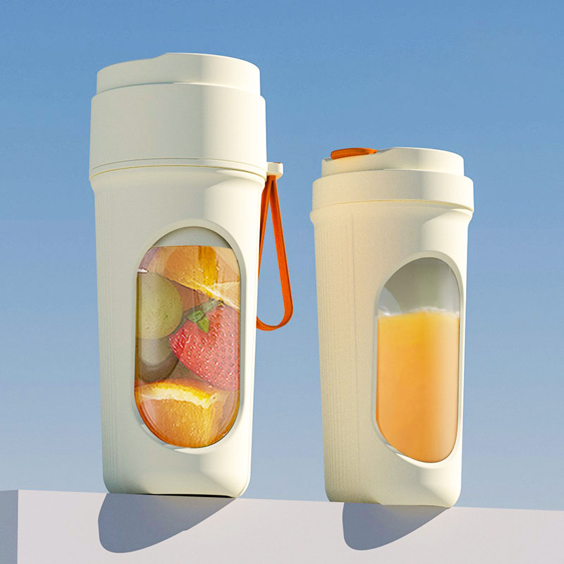 12-Blade Portable Juice Cup, 40s Fast Juicing, USB Rechargeable Fruit Blender with Double Lid Design, 700ml, UK Charging for Tra