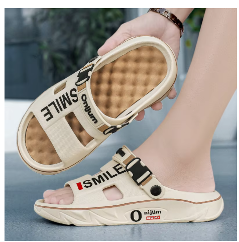 Summer Men's Massage Slippers Indoor Outdoor Sandals Beach Comfortable Soft Slides Clogs Casual Shoes Men Women Home Slippers