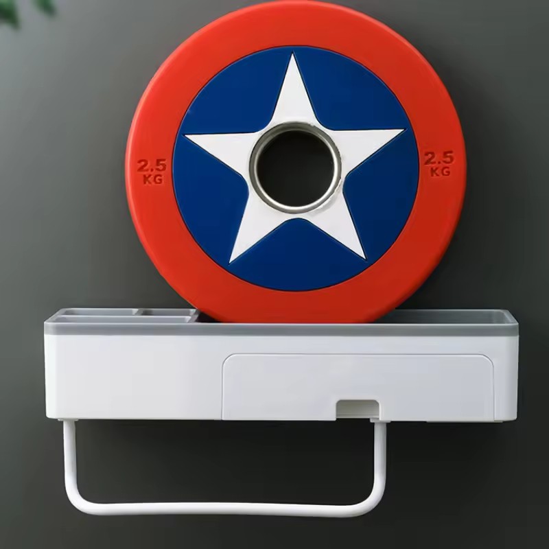 Toilet shelf bathroom toilet free punching toilet wall-mounted towel storage rack