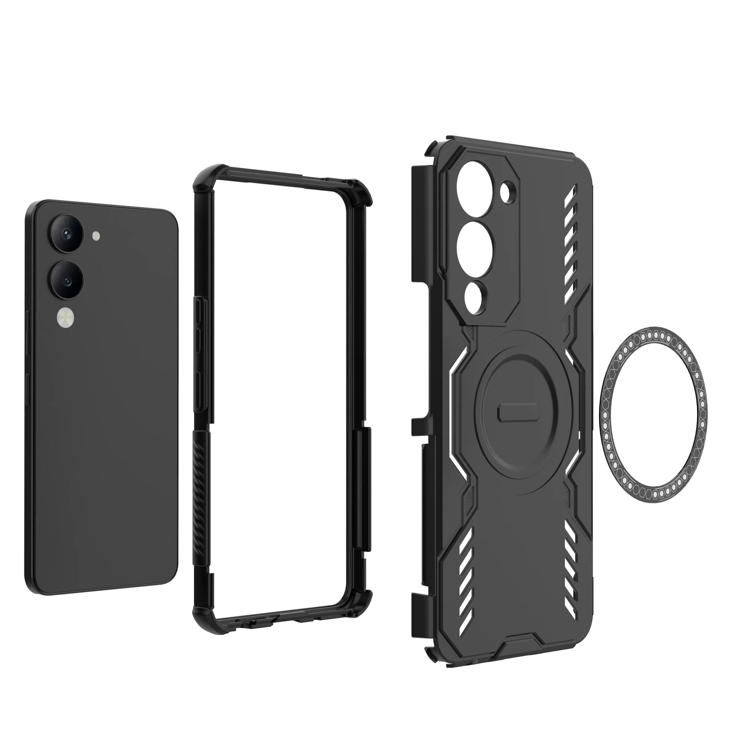 For Vivo T4 S20 S30 X200 V60 Y400 X300 PRO MINI FE Lite Heat Dissipation Magnetic Case Matte PC TPU Shockproof Protective Cover