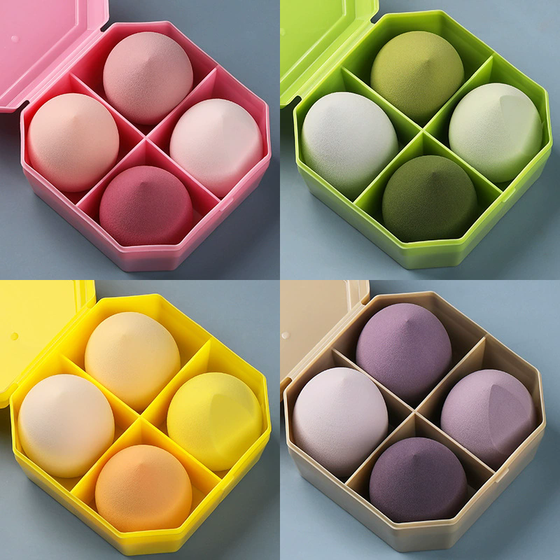 Heart‑shaped Box Makeup Sponge Set, Gourd & Teardrop Beauty Blender, Soft Air‑Cushion Powder Puff, Professional Makeup Tools