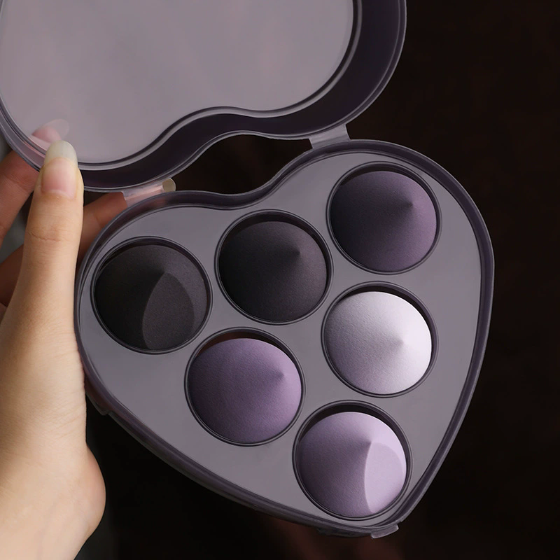 Heart‑shaped Box Makeup Sponge Set, Gourd & Teardrop Beauty Blender, Soft Air‑Cushion Powder Puff, Professional Makeup Tools