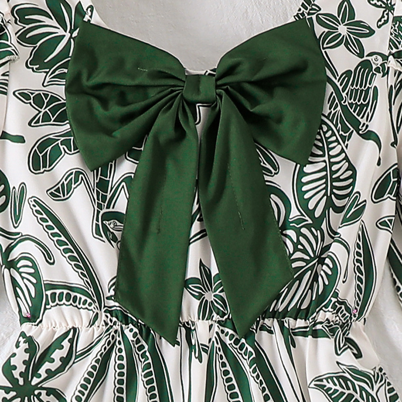 New European and American Girls' jumpsuit Children's lotus leaf sleeves butterfly knot splicing, waist wide leg pants jumpsuit
