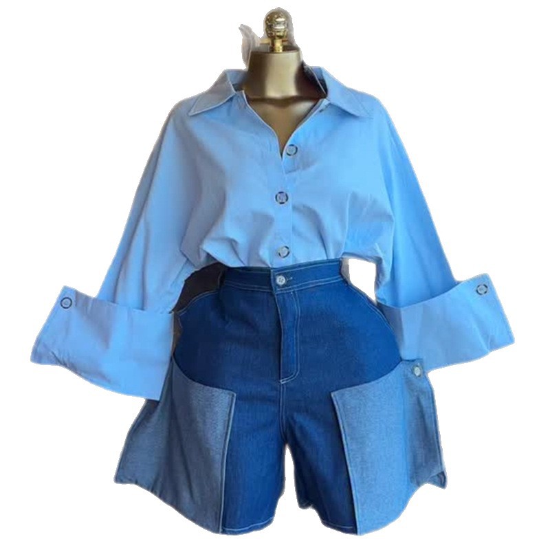 Women's 2026 summer new fashionable collared casual versatile plain shirt top