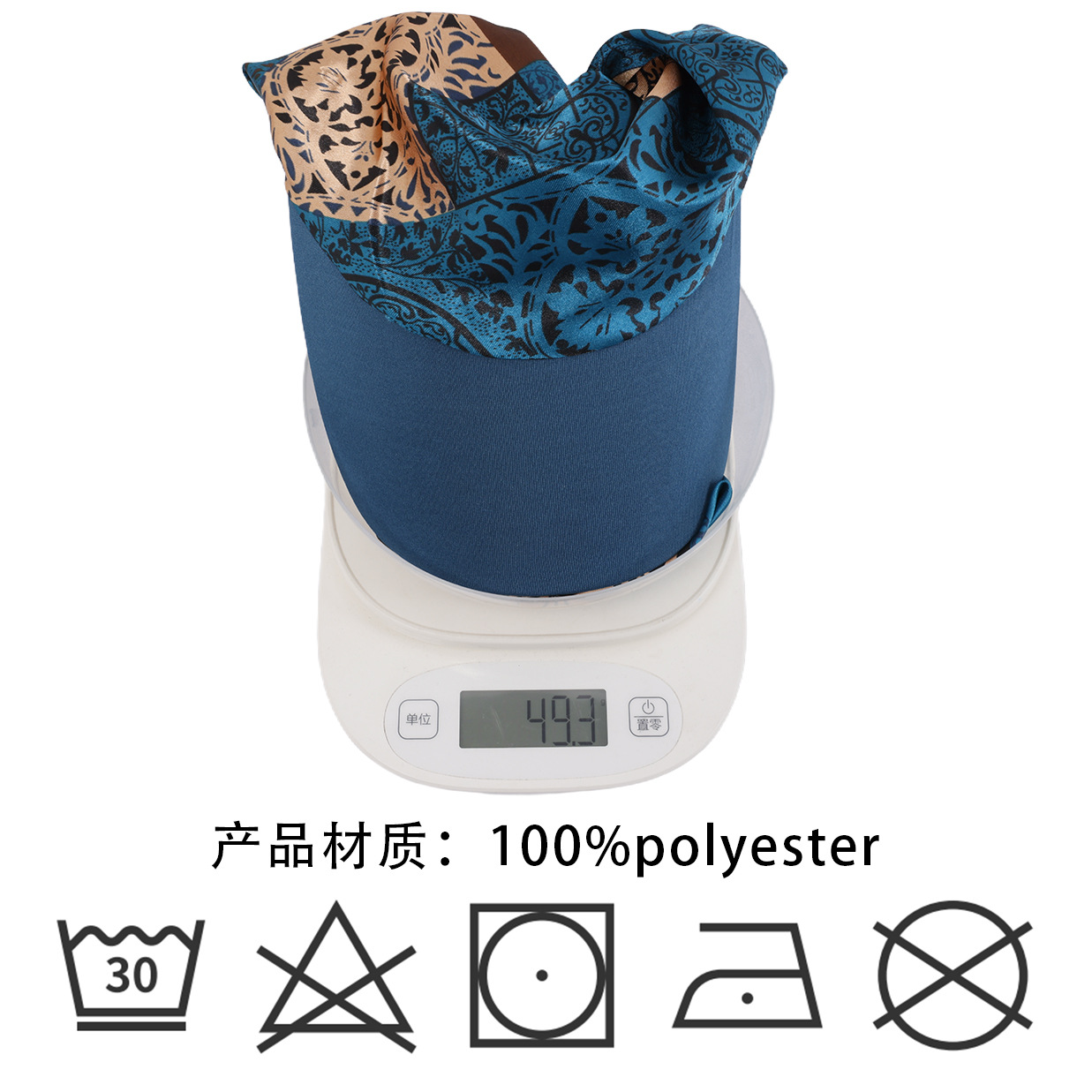Women's new fashion silk scarf satin printed square hat outdoor sun protection tie-up baseball cap printed headscarf hat