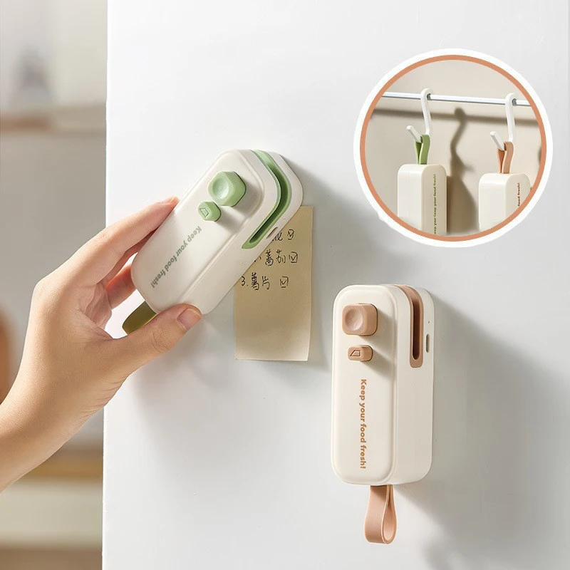 Mini Bag Sealer, Portable Handheld Vacuum Food Sealer Bag Sealing Machine For Plastic Bag Snack Bag,Rechargeable Food Bag Sealer