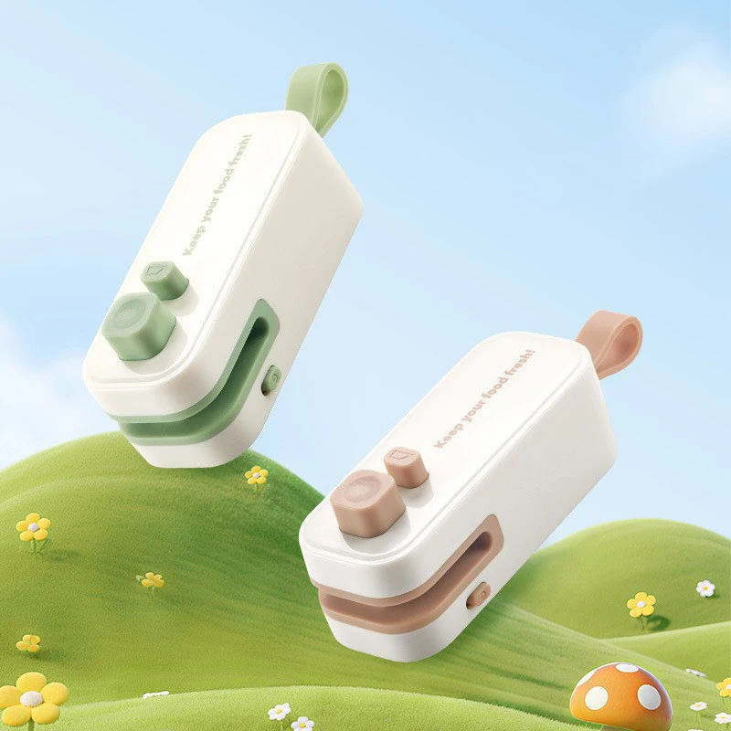 Mini Bag Sealer, Portable Handheld Vacuum Food Sealer Bag Sealing Machine For Plastic Bag Snack Bag,Rechargeable Food Bag Sealer