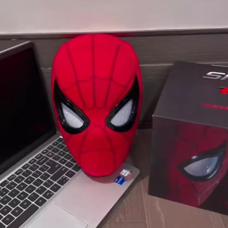 Mask Spider Man Mascara Spiderman Headgear Mask Cosplay Moving Eyes 1:1 Remote Control Elastic Toys Adults Kids Gift
