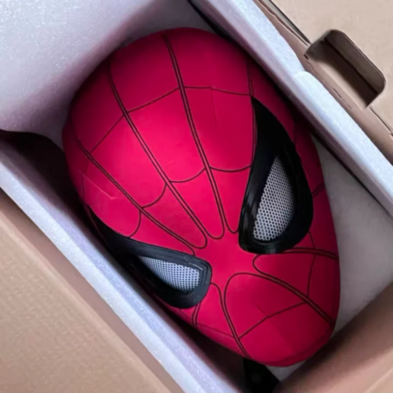 Mask Spider Man Mascara Spiderman Headgear Mask Cosplay Moving Eyes 1:1 Remote Control Elastic Toys Adults Kids Gift
