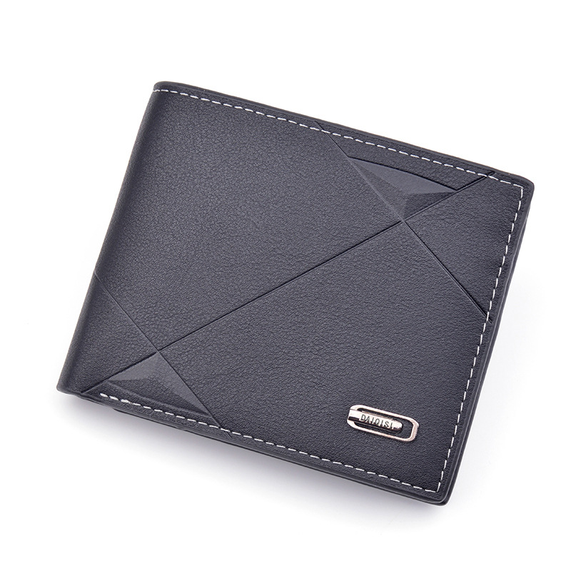 New men's wallet short  multi slot  fashionable and casual wallet  youth thin  30% off horizontal  soft leather wallet