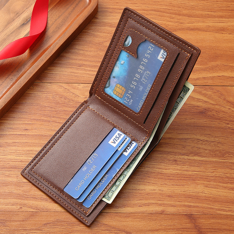 Men's Wallet Business Casual Short Leather Wallet Classic Versatile Short Leather Bag Men's Fashion Pocket Wallet