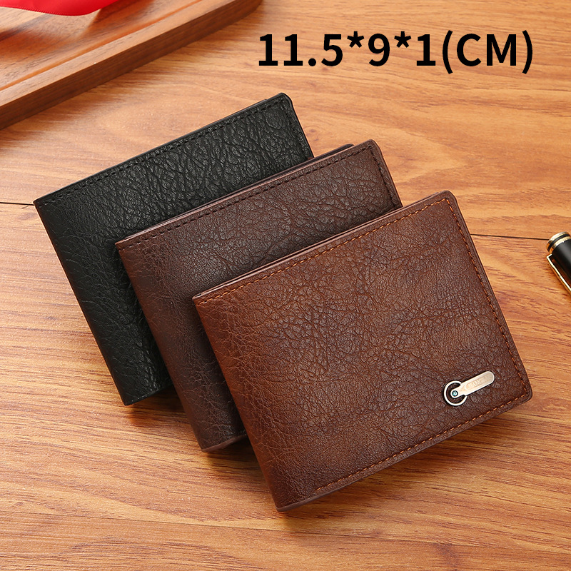 Men's Wallet Business Casual Short Leather Wallet Classic Versatile Short Leather Bag Men's Fashion Pocket Wallet
