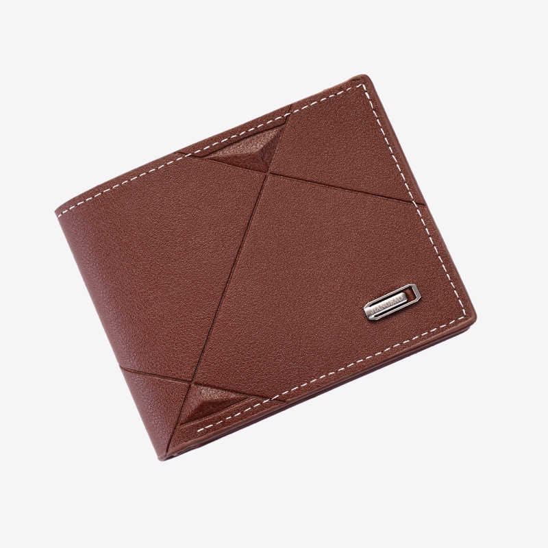 New men's wallet  men's short style with multiple card slots  fashionable casual wallet  men's youth thin style soft wallet