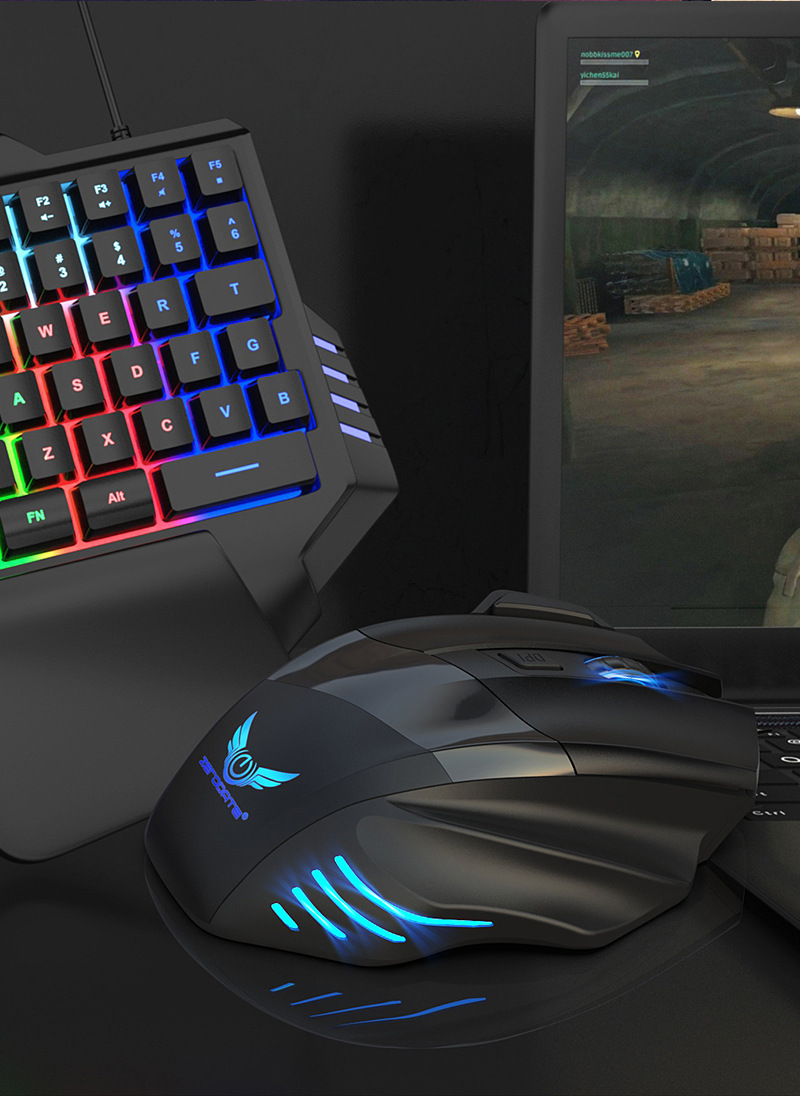 Esports games, mechanical mouse with 7 buttons, colorful breathing light, desktop computer, laptop universal