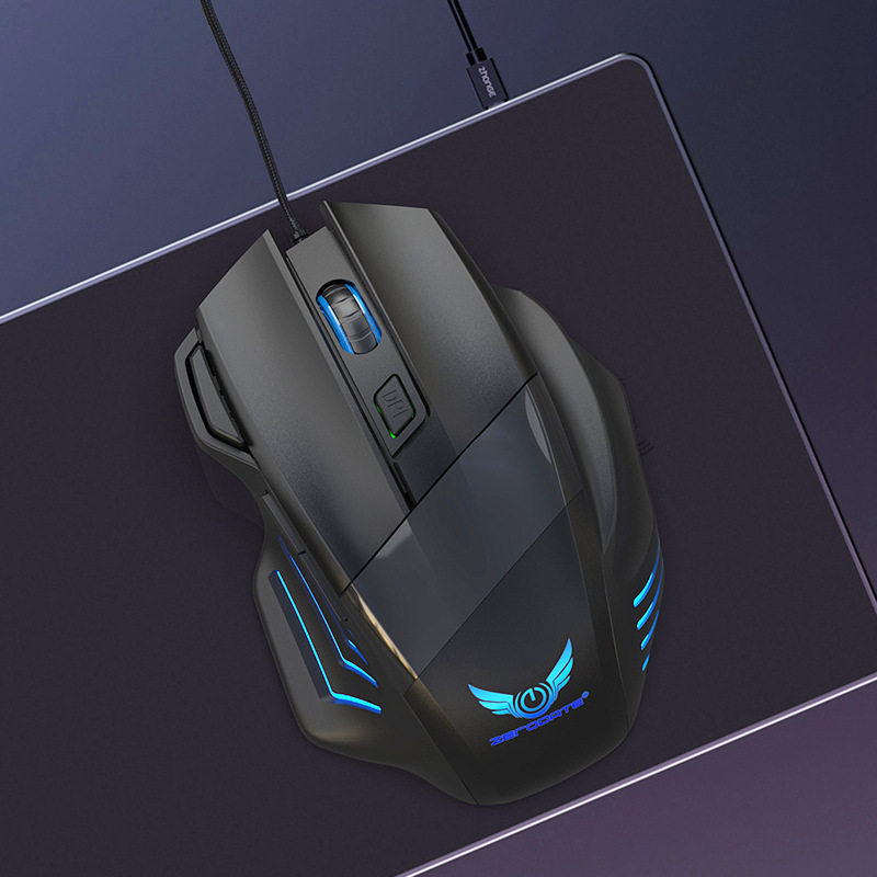 Esports games, mechanical mouse with 7 buttons, colorful breathing light, desktop computer, laptop universal