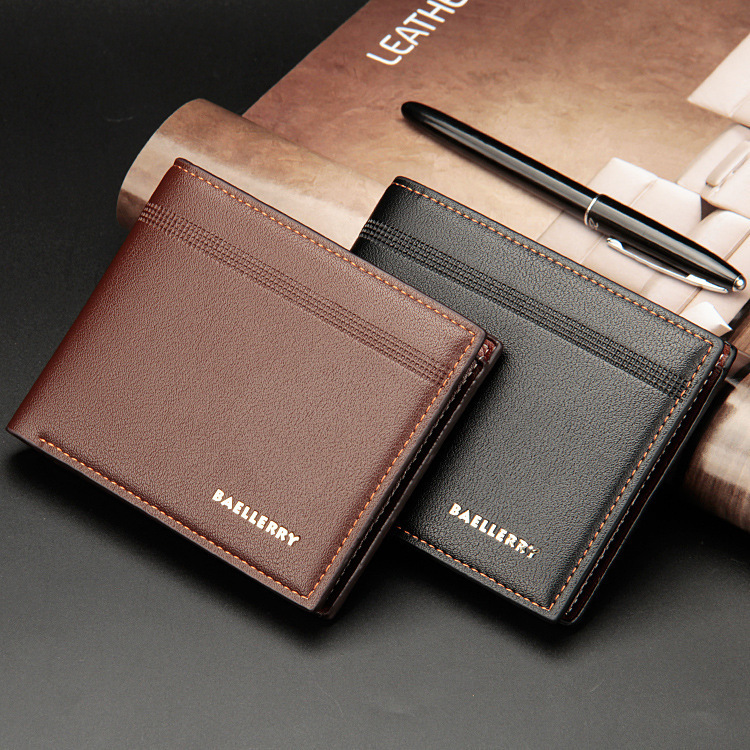 Men's wallet short  retro  fashionable  multi slot  large capacity wallet  loose change  casual  versatile zipper bag