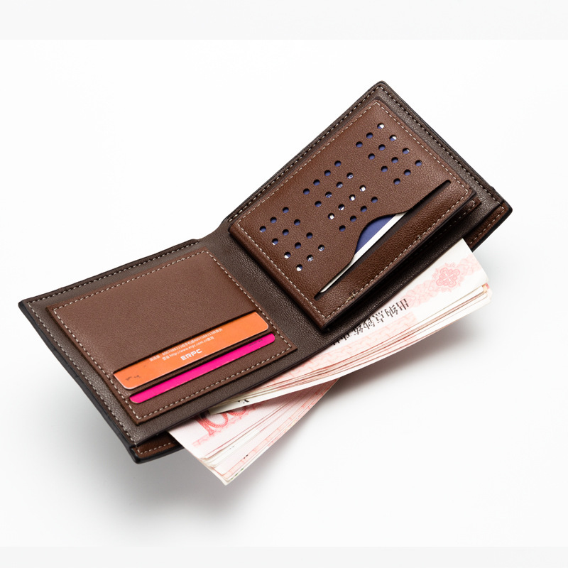 Men's wallet short  retro  fashionable  multi slot  large capacity wallet  loose change  casual  versatile zipper bag